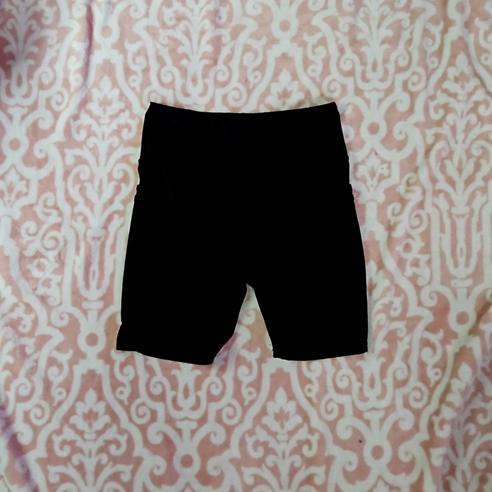 Black athletic shorts